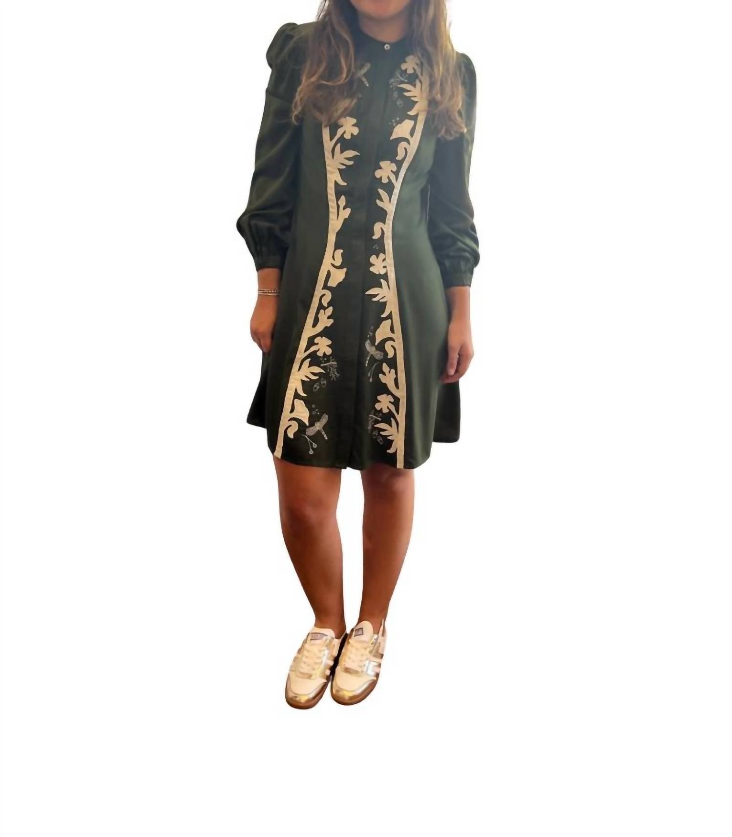 Never A Wallflower - August Embroidery Mini Short Dress