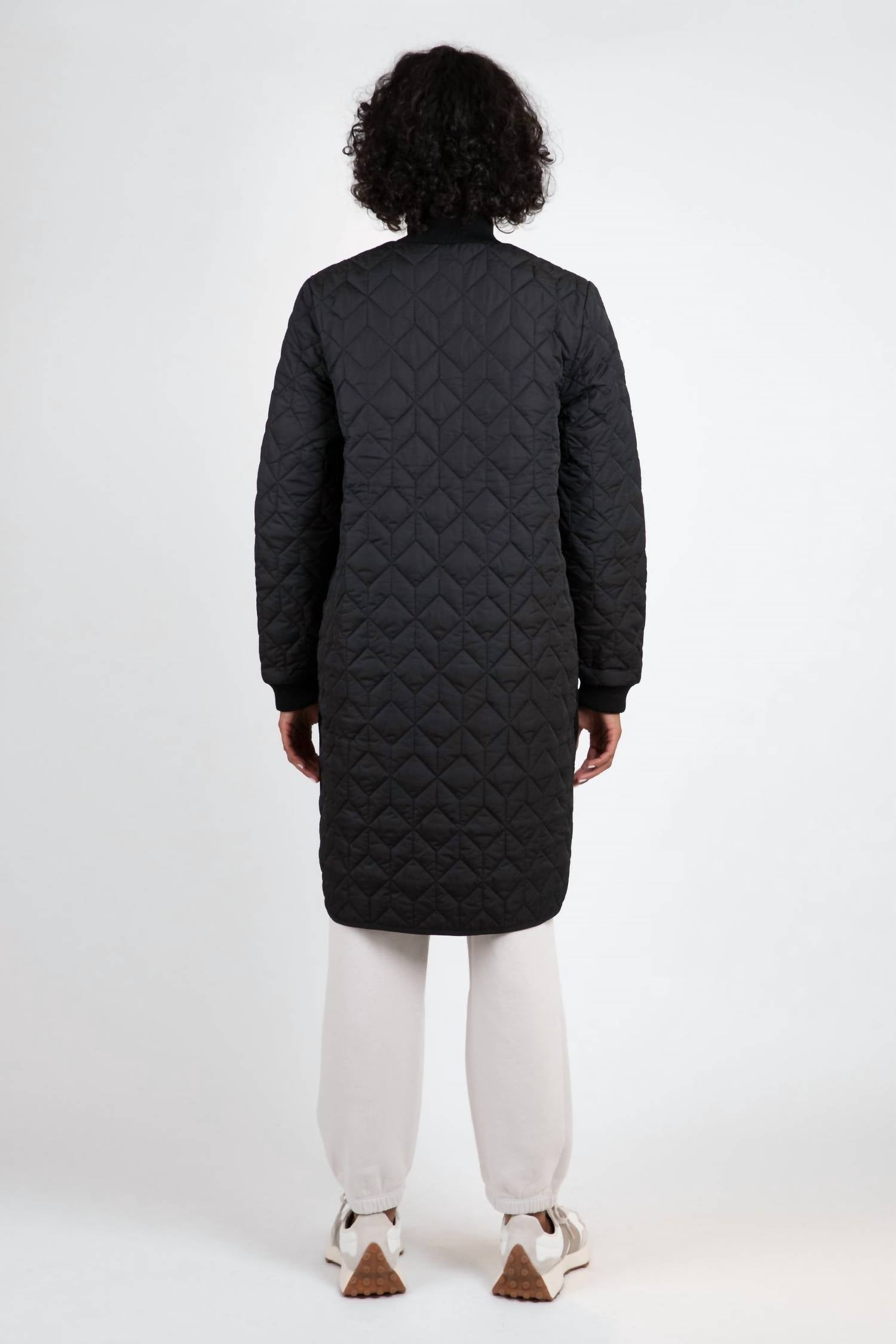 Ilse Jacobsen Padded Quilt Coat in black - women's jacket - view 4