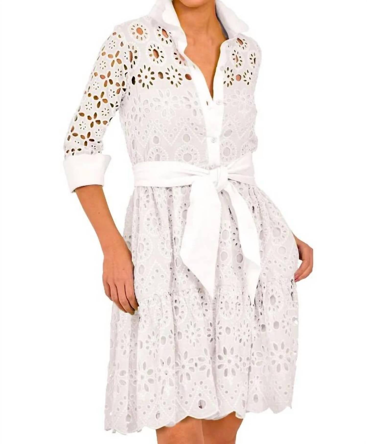 GRETCHEN SCOTT Little Bo Peep Dress in white - women's dress
