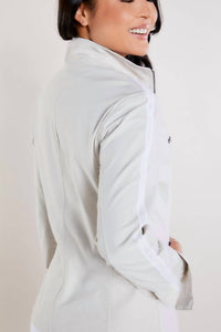 Anatomie Justine Saira Zip-Up Jacket in stone white - women's jacket - alternate view