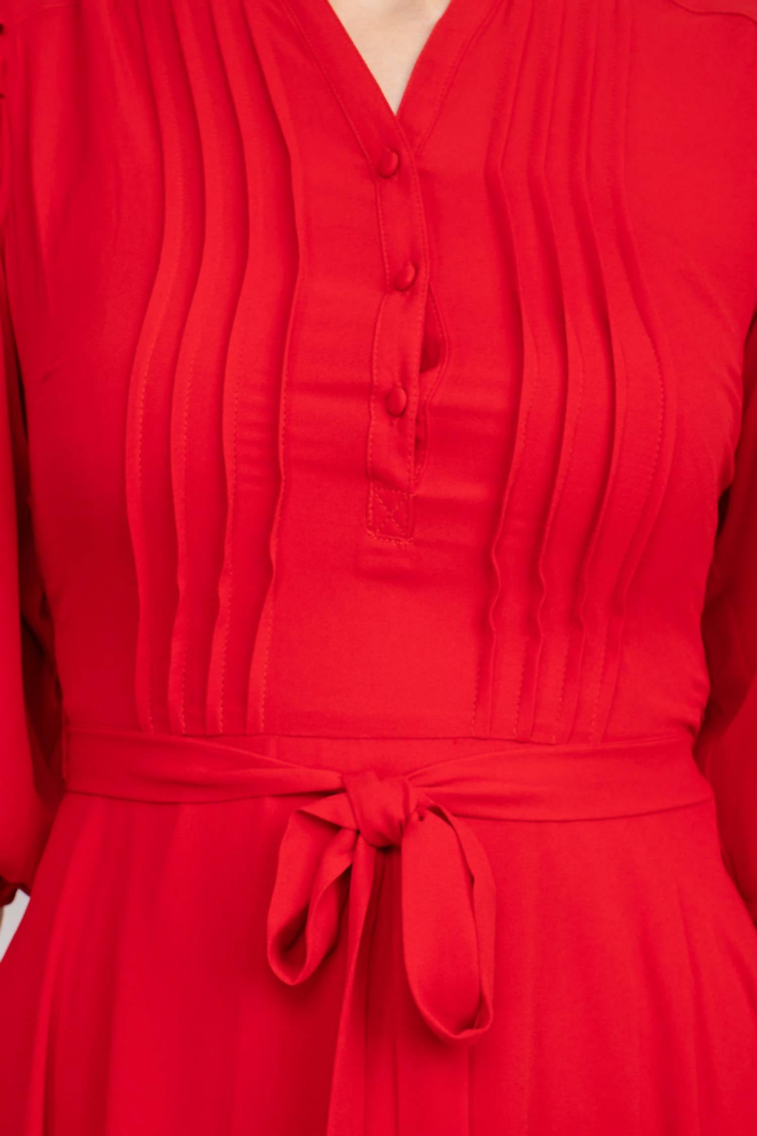 Nanette Lepore - Pleated Front Tie Waist Dress