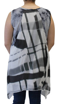 Lv Collection - Abstract Sleeveless Patchwork Top