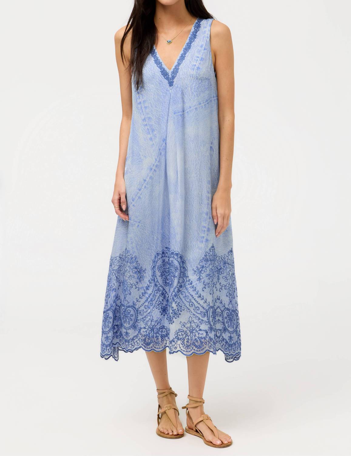 Johnny Was - QUINLIN MIDI DRESS VICTORIAN GLASS