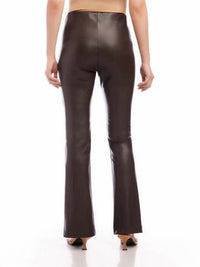 Fifteen Twenty - Faux Leather Front Slit Pants