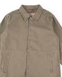 Iron & Resin Men's Coach Jacket in olive - men's jacket - detail view