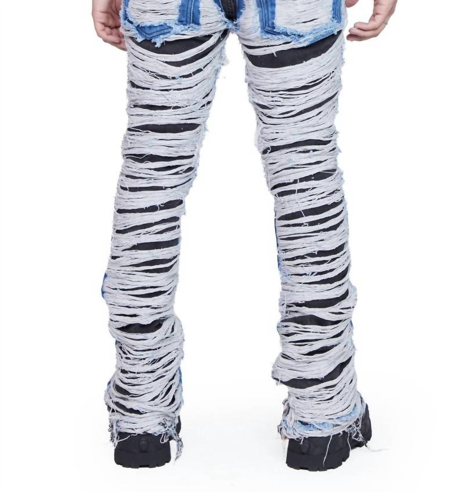 Valabasas - Men's Ravaged Stacked Flare Jean