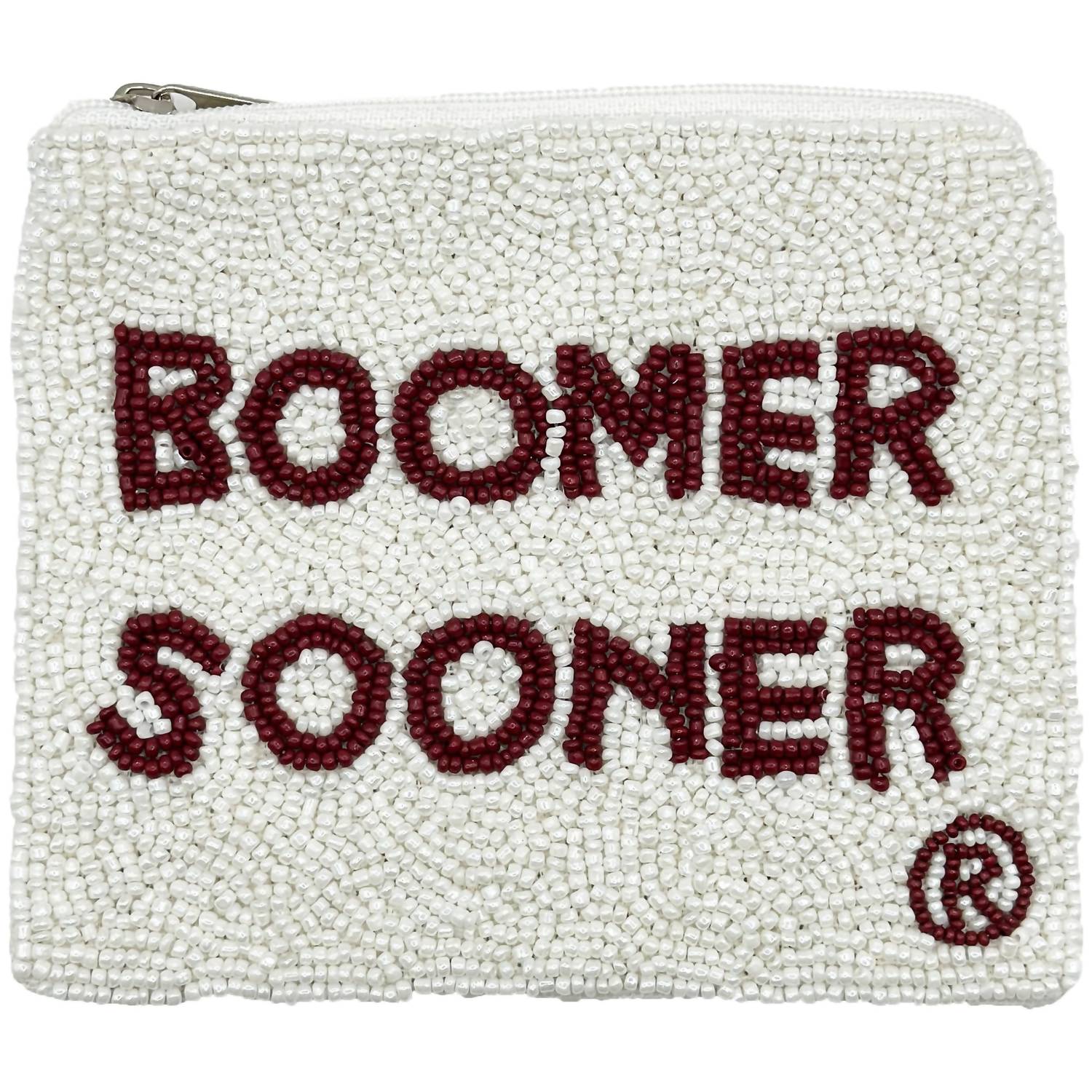 La Chic Designs - Women's Boomer Sooner Beaded Coin Purse
