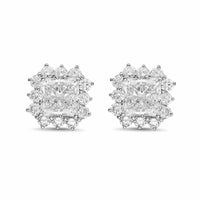 Diana M Jewels - Women's Radiant Lab-Grown Diamond Stud Earrings (6.00 Ct TCW) - Elegant
