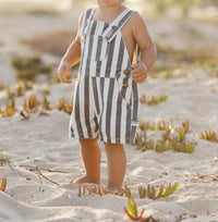 Rylee + Cru - Kid's Denim Stripe Shortalls