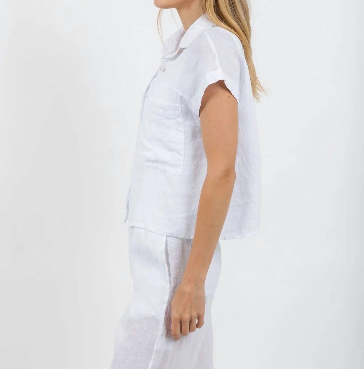 Elliott Lauren - Effie Short Sleeve Linen Shirt