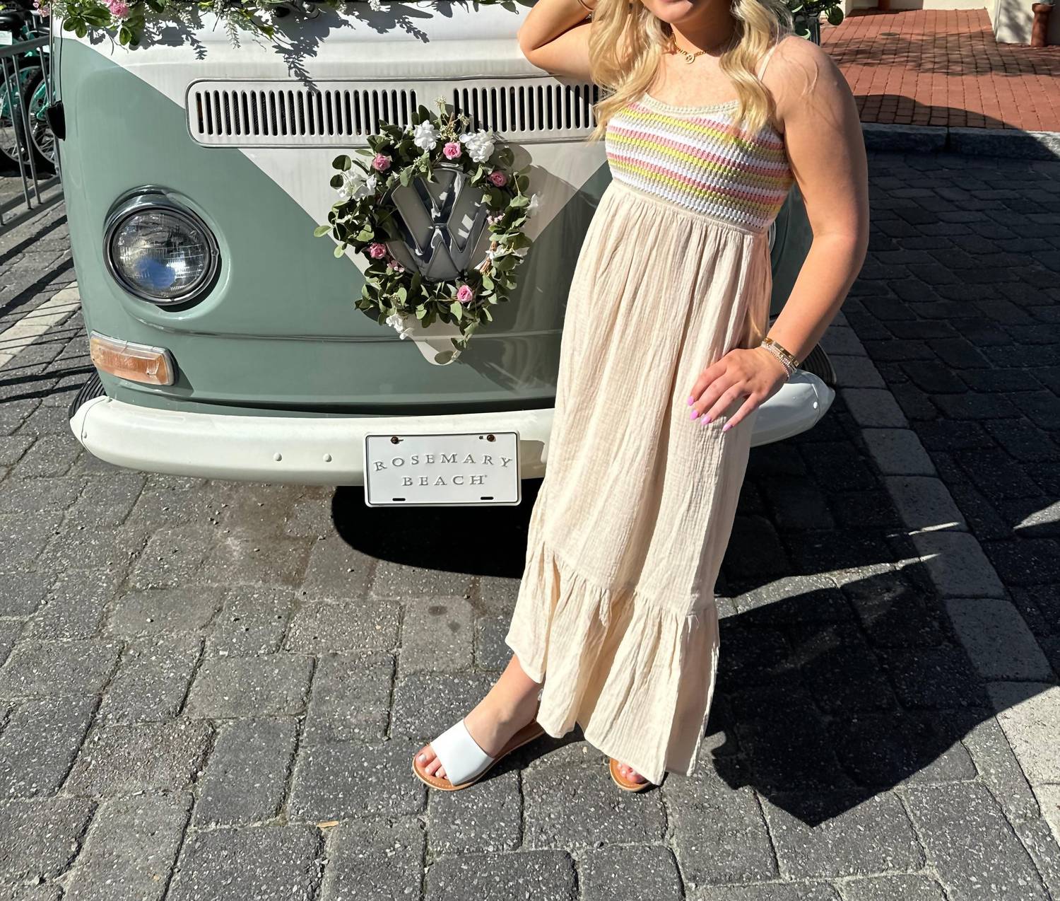 Wishlist - Striped Crochet Midi Dress