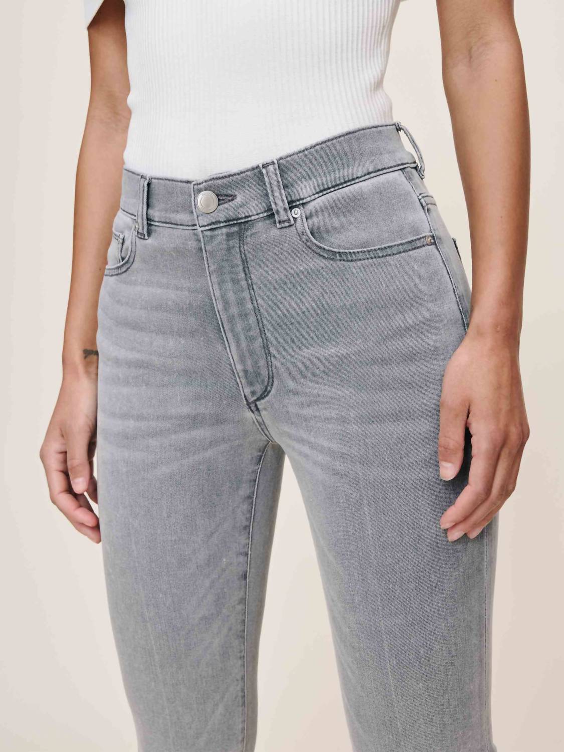 DL1961 - Women's Bridget Boot High Rise Instasculpt Jeans in grey cove - women's pants - view 4