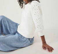 Splendid - Embroidered Eyelet Sweatshirt