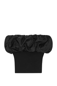 Ganni - Melange Knit Strapless Top