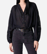 Vanessabruno - Nipoa V Neck Long Sleeve Blouse