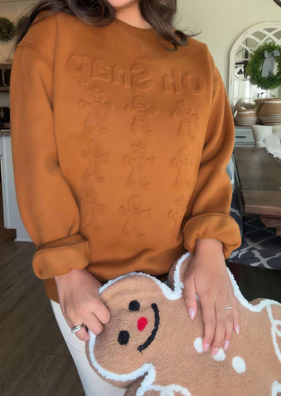 Jadyk - Oh Snap Embossed Gingerbread 3d Sweatshirt