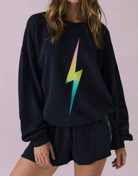 Chaser - Rainbow Gradient Bolt Long Sleeve Sweatshirt