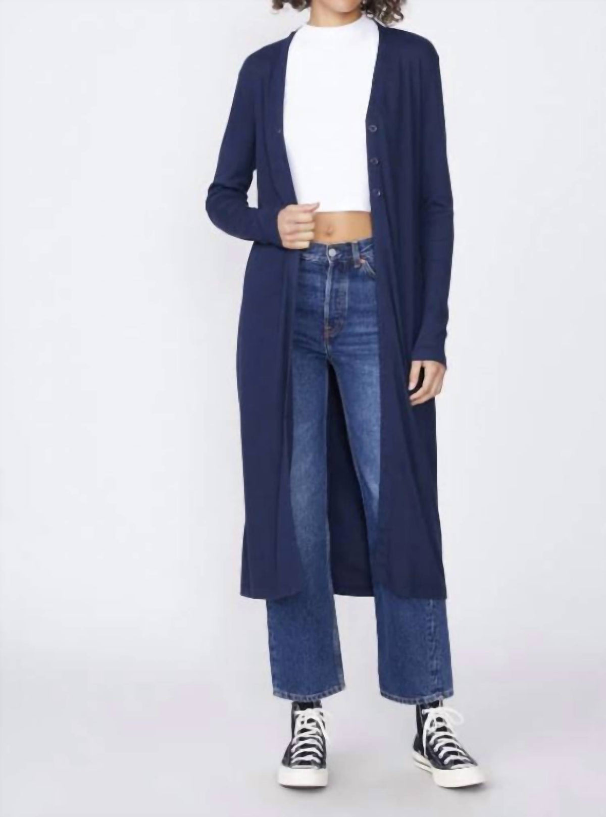 Stateside - Women's Rib Long Sleeve Layered Cardigan