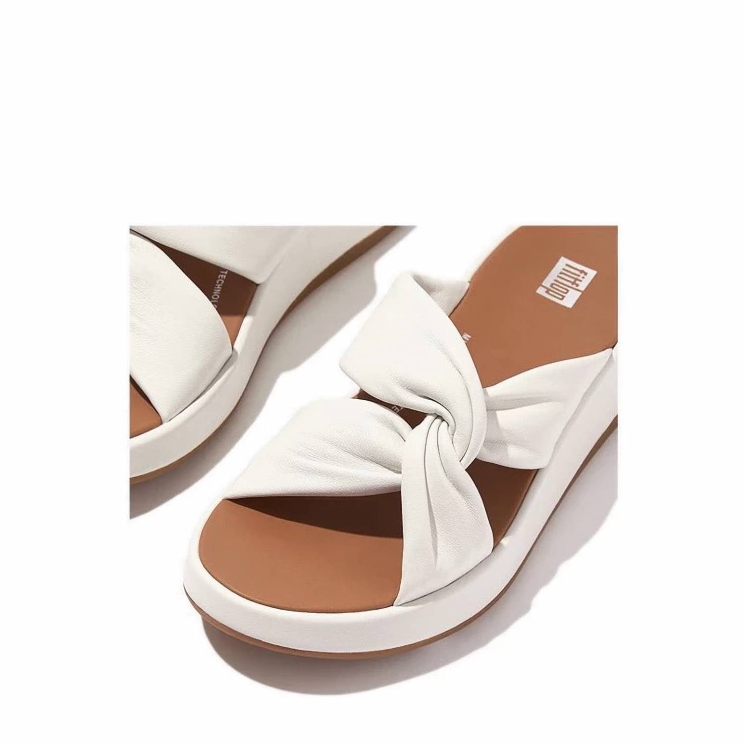 Fitflop - Women's Leather-twist Flatform Slide Sandal