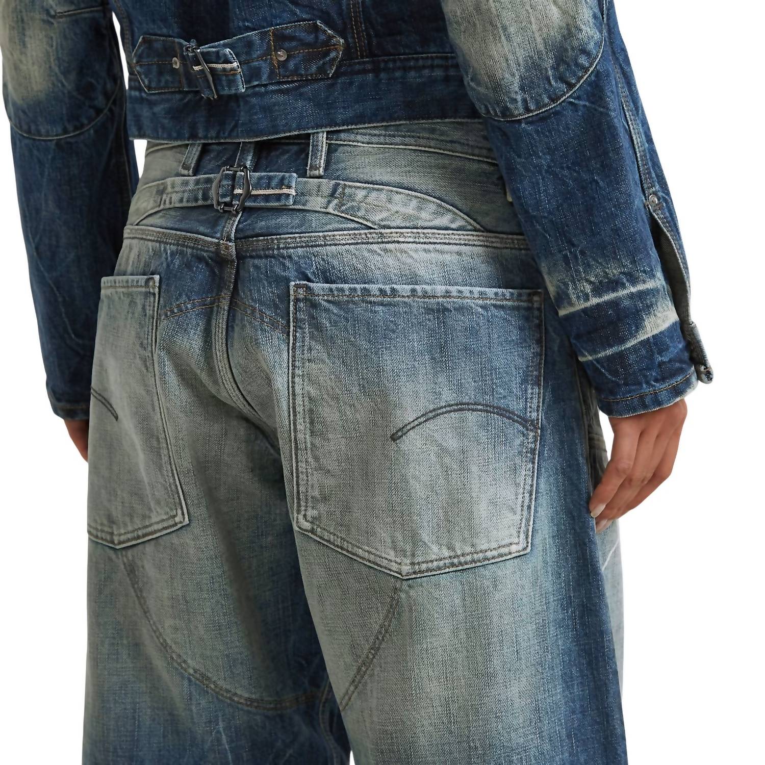 G-Star Rr 5620 Biker Baggy Selvedge Denim Jeans in dark blue - women's jeans - view 5