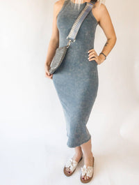 Ee:Some - Ribbed Mineral Wash Dress