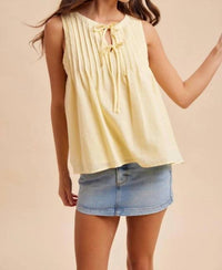 In-Loom - Pintuck Cotton Blouse
