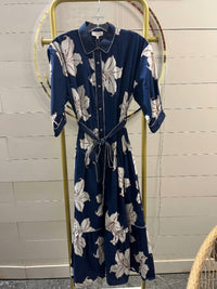 Entro - Grace Button Midi Dress