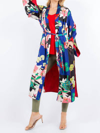 Paparazzi - Charmeuse Satin Print Kimono With Lining