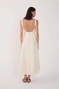 Dress To - Topstitched Twill Midi Dress
