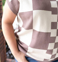 First Love Coffee Shop Knit Top in taupe coco brown - women's sweater - alternate view