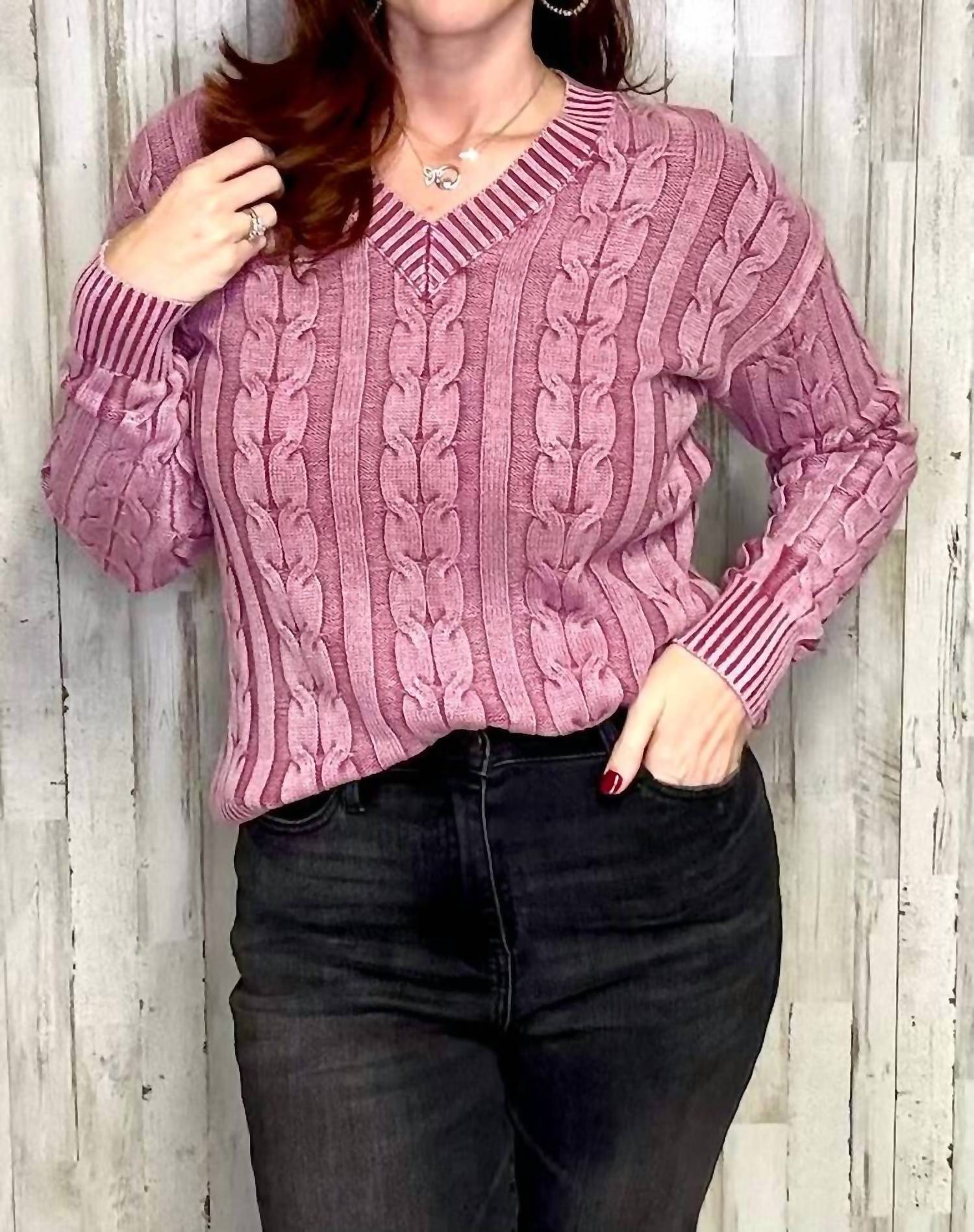 Charlie B - Brooke Cable Knit Sweater