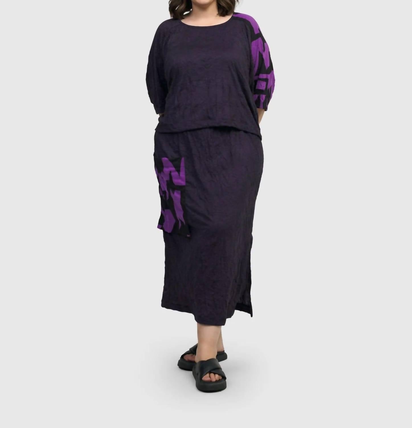 ALEMBIKA Asteroid Pencil Skirt in violet - women's skirt - view 5
