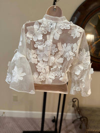 Alberto Makali - Floral Applique Bolero Jacket