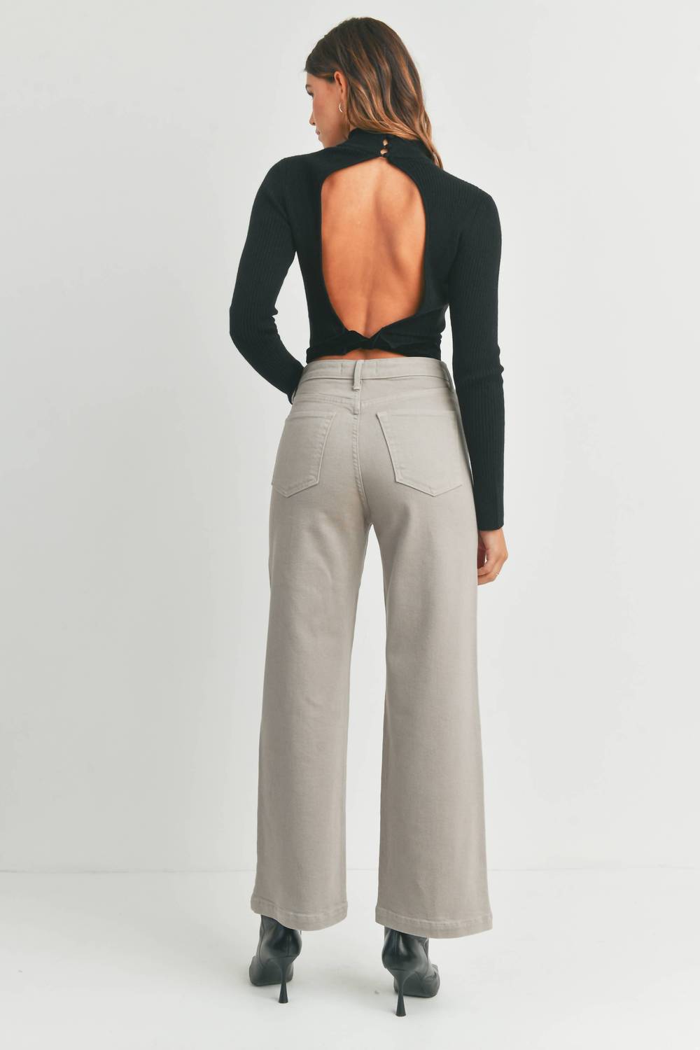 Just Black Denim - High Rise Wide Leg Denim