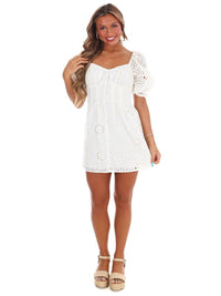 Storia - Anything is Possible Floral Eyelet Mini Dress