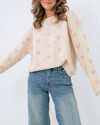 Wishlist - She's Blushing Heart Sweater