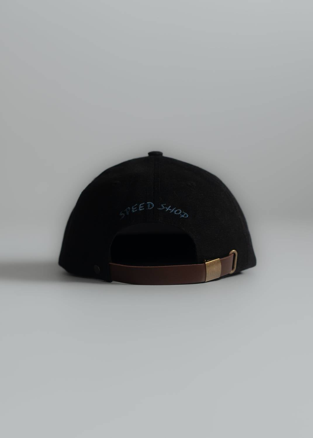 Iron & Resin Men's Speed Shop Hat in black - men's hat - detail view