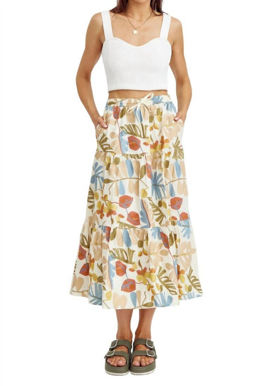 Greylin - Grant Embroidered Midi Skirt