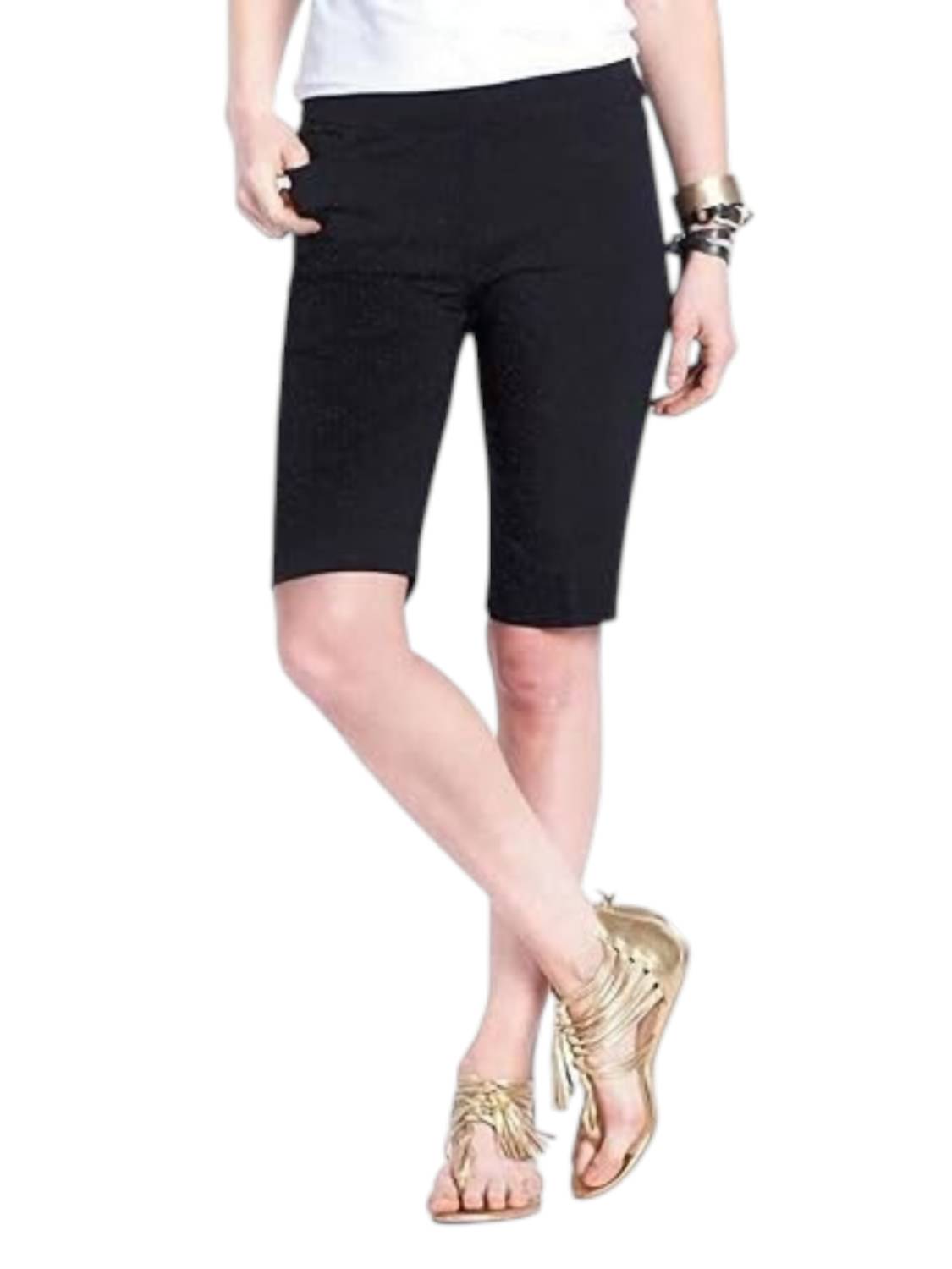Slimsation By Multiples Pull On Shorts in black - women's shorts