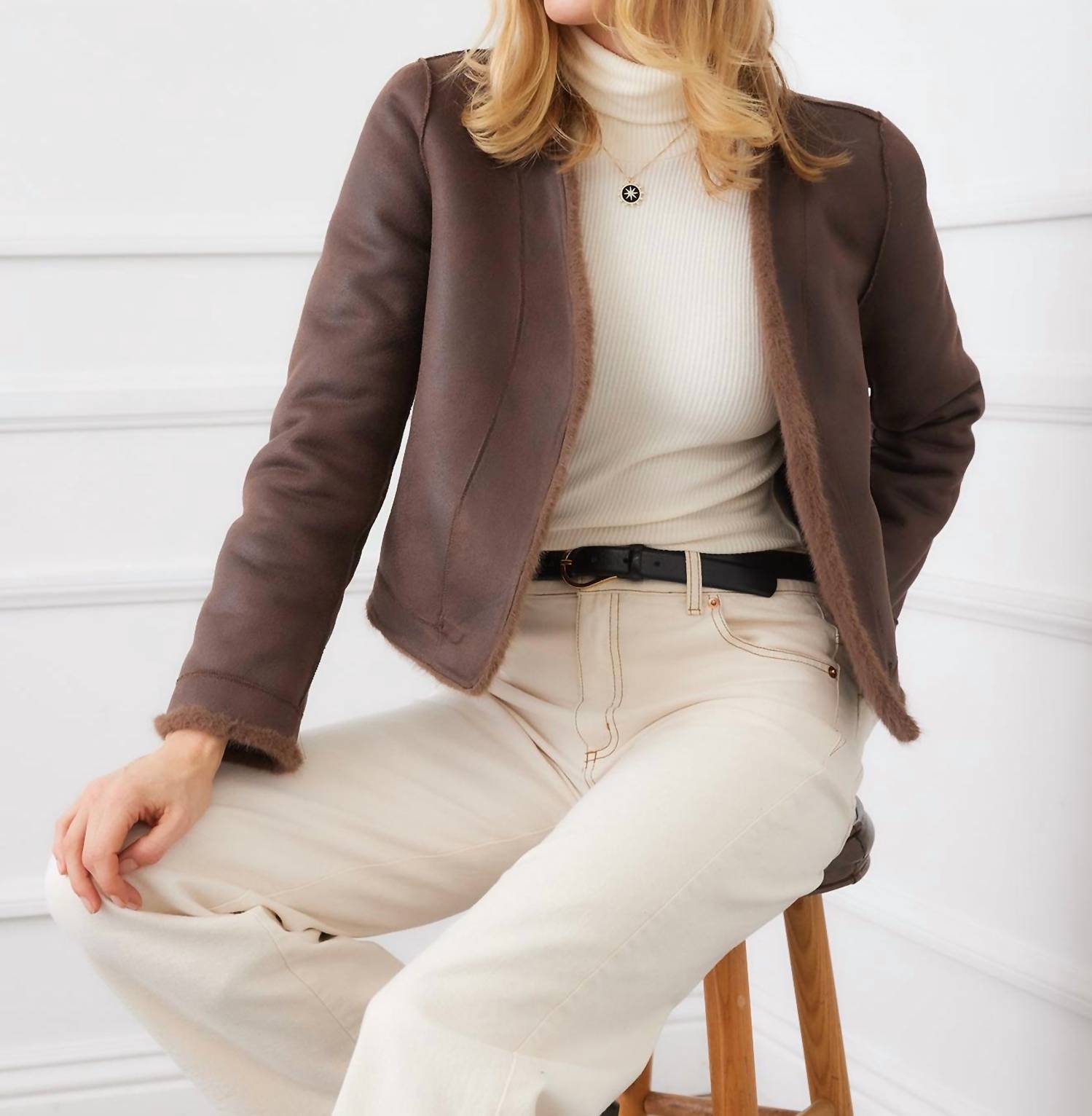 Karen Kane - Reversible Faux Fur Jacket