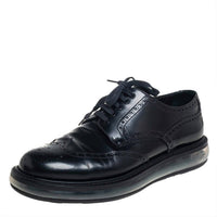 Prada Men's Air Sole Derby Full Brogue Leather Business Shoes in black - men's shoe