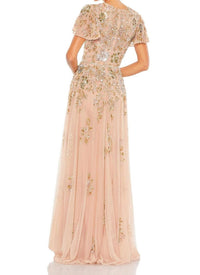 Mac Duggal - Embellished Butterfly Sleeve Gown