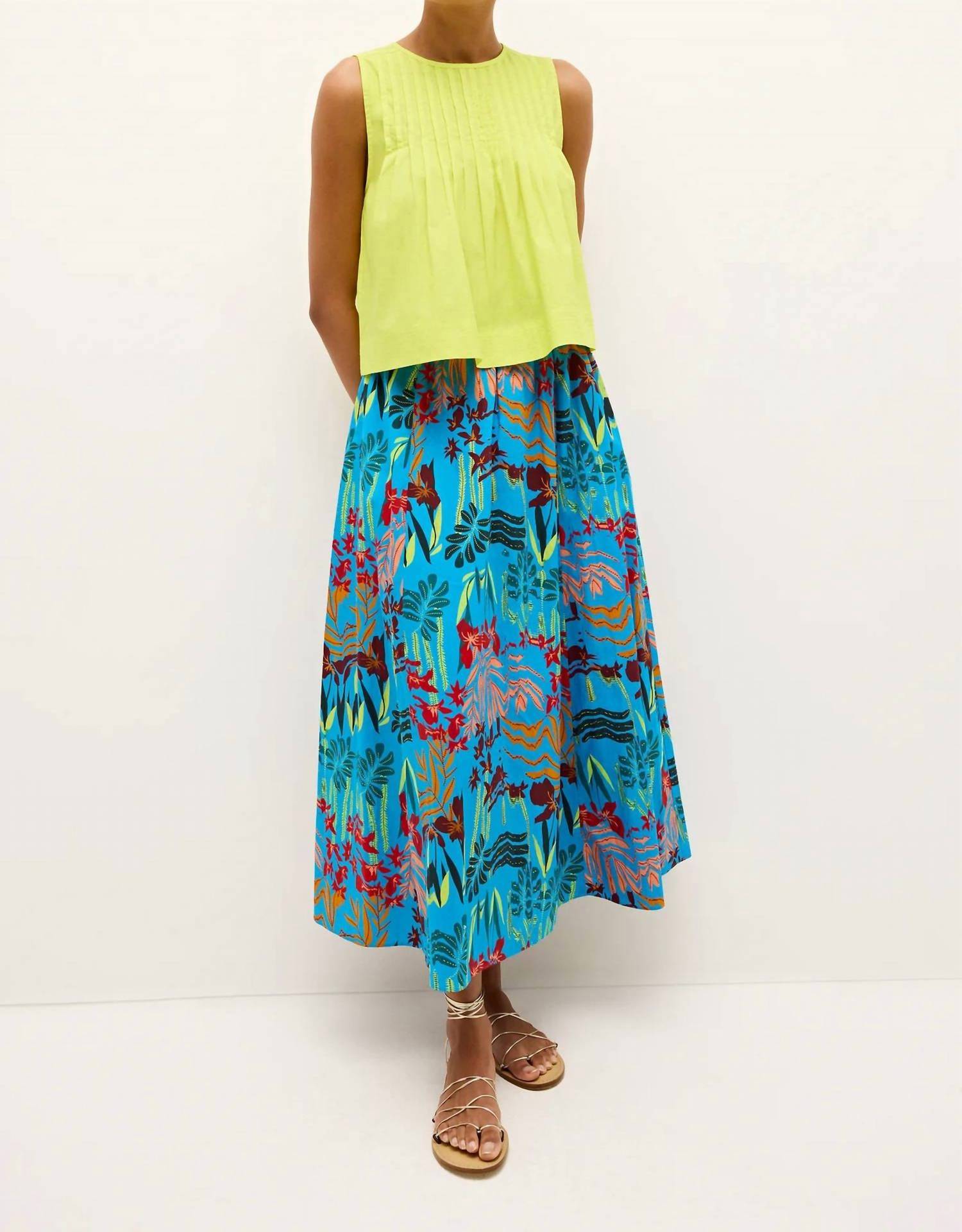 Marie Oliver Sasha Maxi Skirt in amazon azure - women's skirt - alternate view