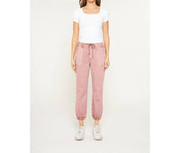 Mica Denim - High Rise Cropped Jogger Pants