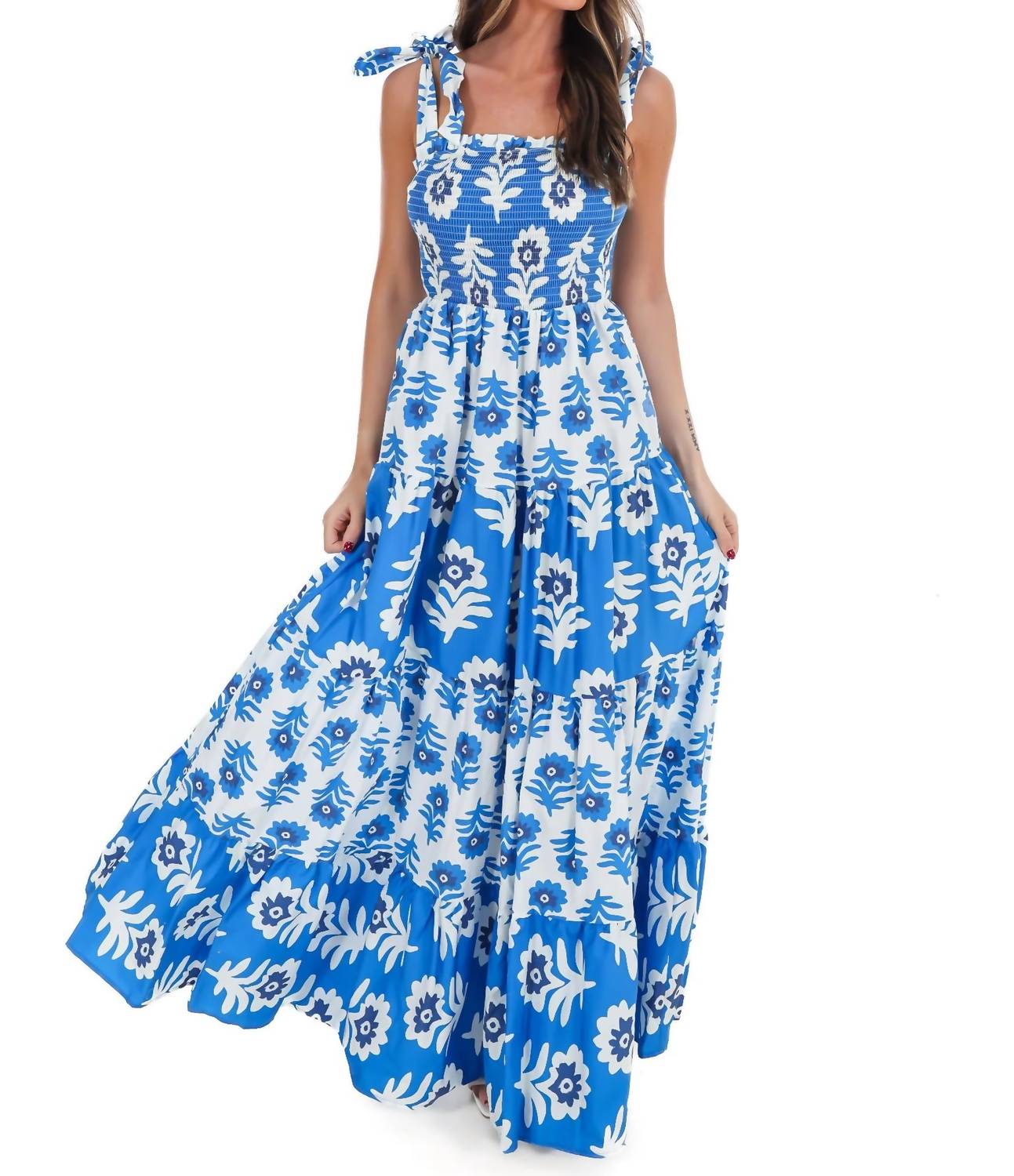 Flying Tomato - Well Traveled Print Maxi Dress