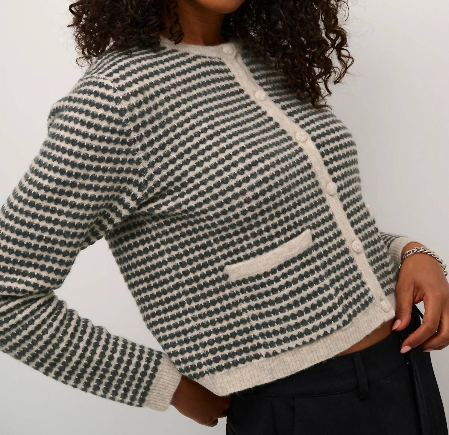 Kaffe - Kaellery Button Round Neck Cardigan