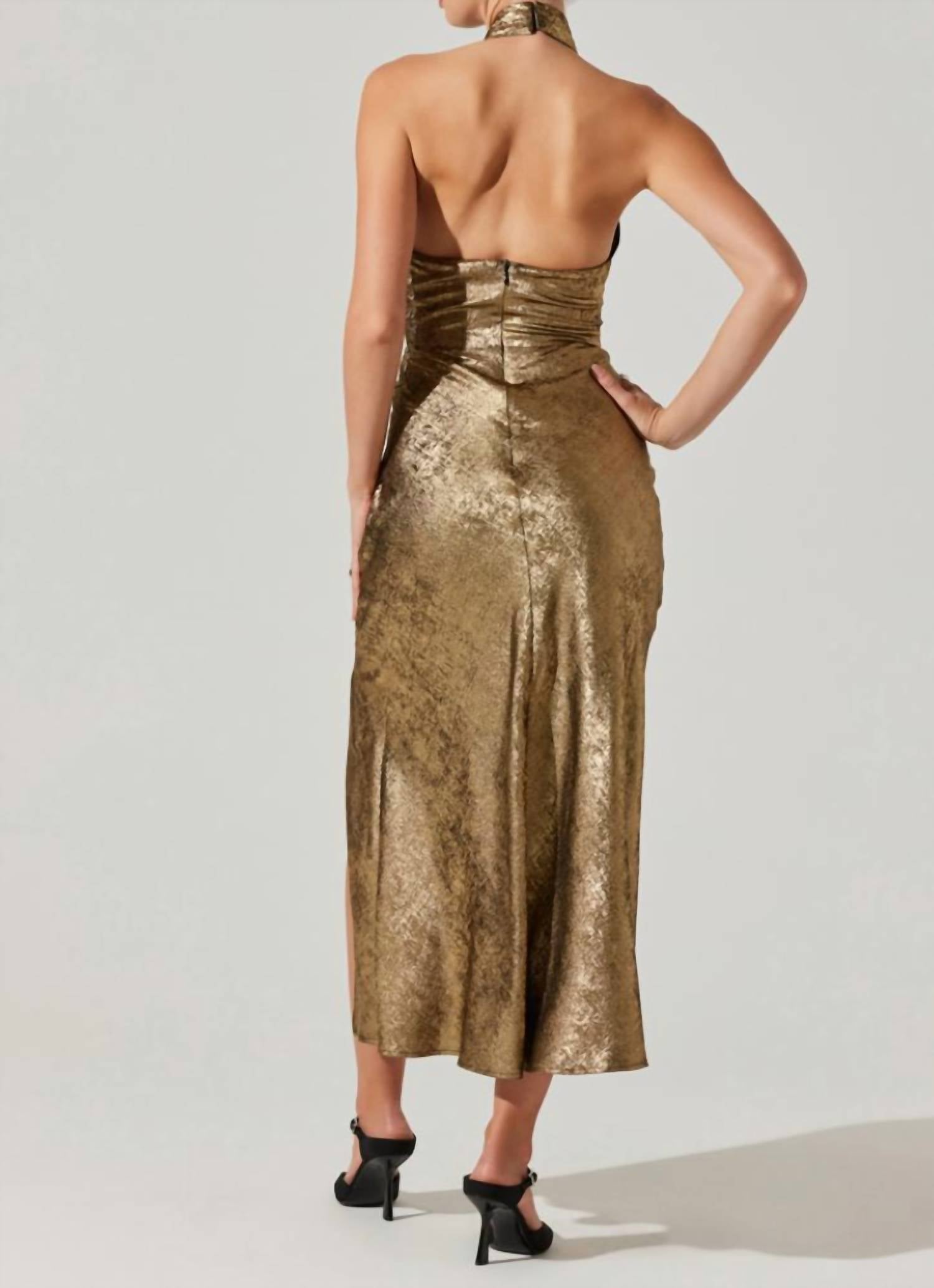 Astr - Marissa Halter Neck Midi Dress