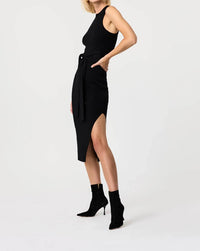 Toccin - Piper Sleeveless Racer Tie-front Midi Dress