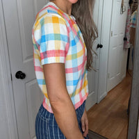 Anniewear - Leona Button Down Plaid Top