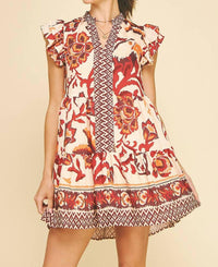 Pinch - Contrast Floral Mini Dress